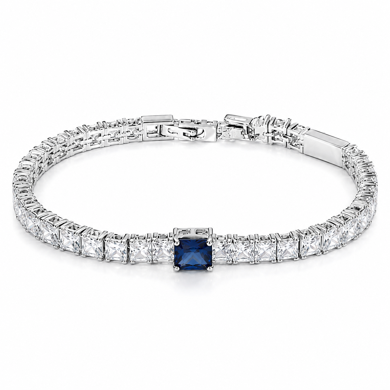 Brazalete de Circonitas con Circonita Azul